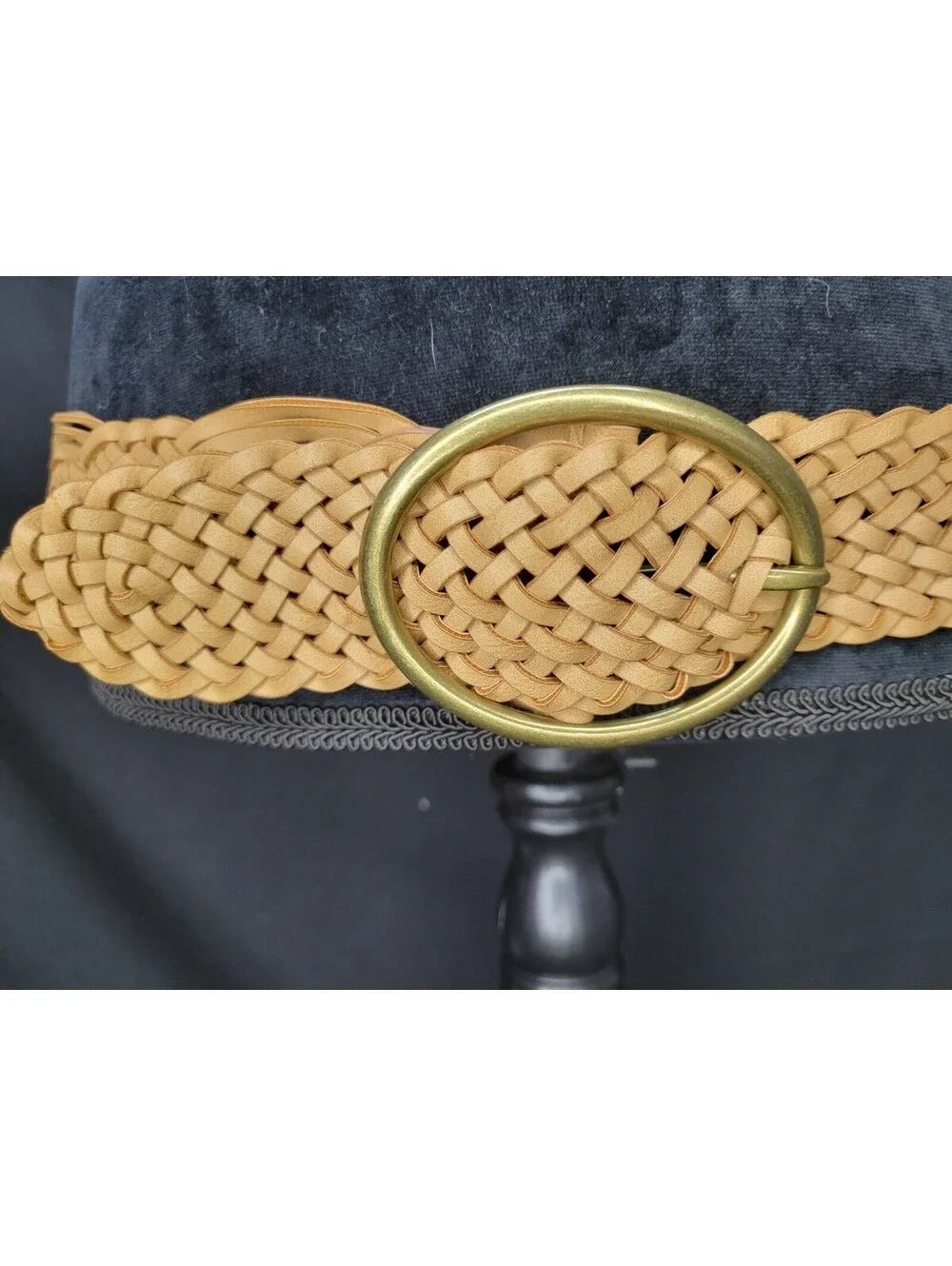 2x INC International Concepts Womens Woven Braided Belt Cognac Sz Medium